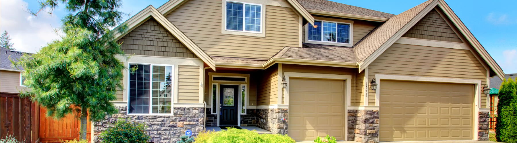 front of two story house